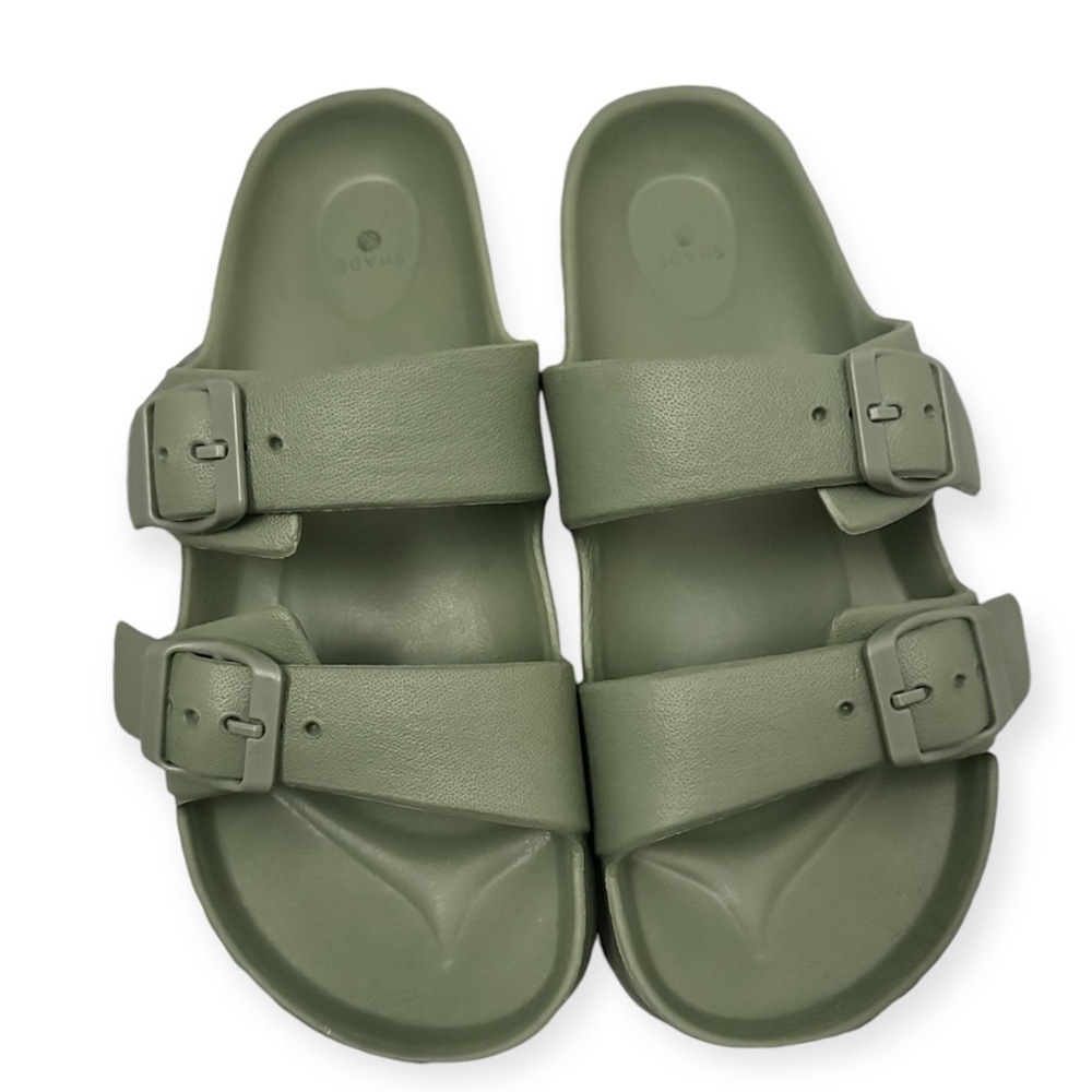 Women’s Neida EVA Two Banded Slide in Olive. Size 7.